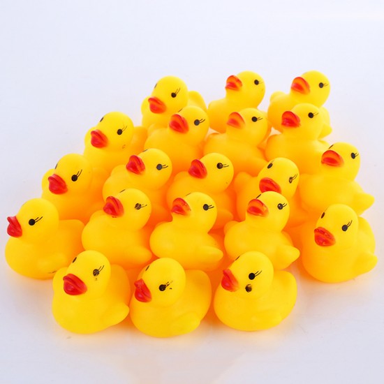 Baby Bath Toys Swimming Pool Bathing Ducks Water Game Float Squeaky Sound Rubber Ducks Toys for Children Gifts