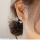Pearl Heart-shaped Earrings Korea Elegant Simple Accessories Party Exquisite Jewelry For Woman Girls Gift