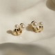 New Simple Celebrity Style Gold Pearl Stud Earrings For Woman 2021 Korean Fashion Jewelry Wedding Girl's Sweet Accessories